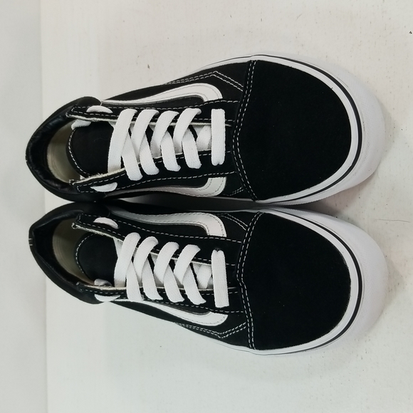 Van's Kids Old Skool Low Top Black & White Sneakers size 3½ women's 5 - Picture 2 of 13